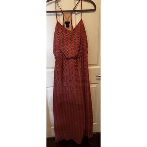 It's Pink Size XL Red  Print Sleeveless Maxi Dress